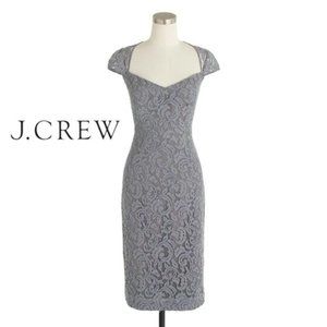 J. Crew Tinsley Lace Dress, Gray. Size 0.